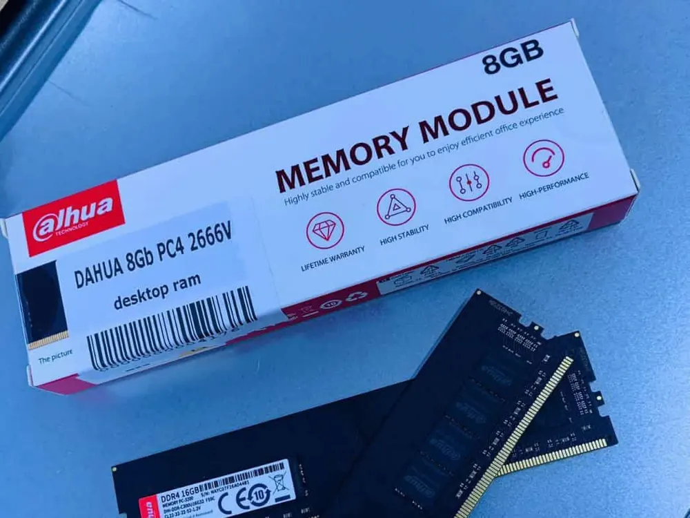 New DDR4 desktop memory modules, 8GB and 16GB, in stock
