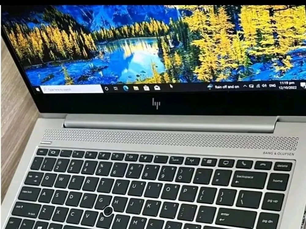 Refurbished HP EliteBook 840 laptop open on a desk