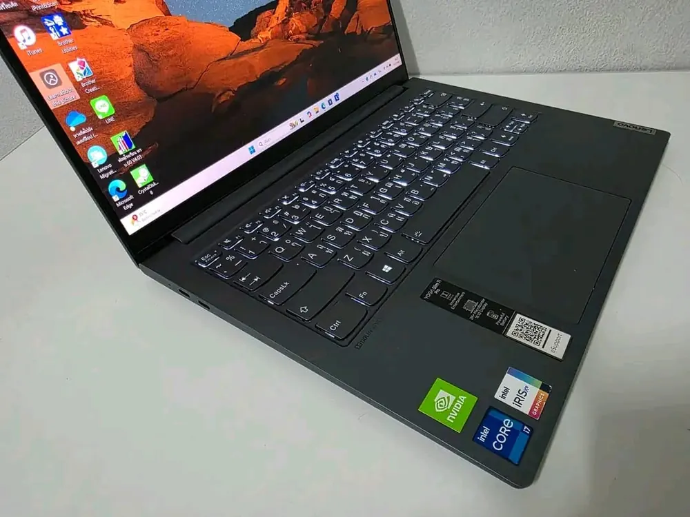 Lenovo Core i7 laptop with NVIDIA graphics running Windows 11