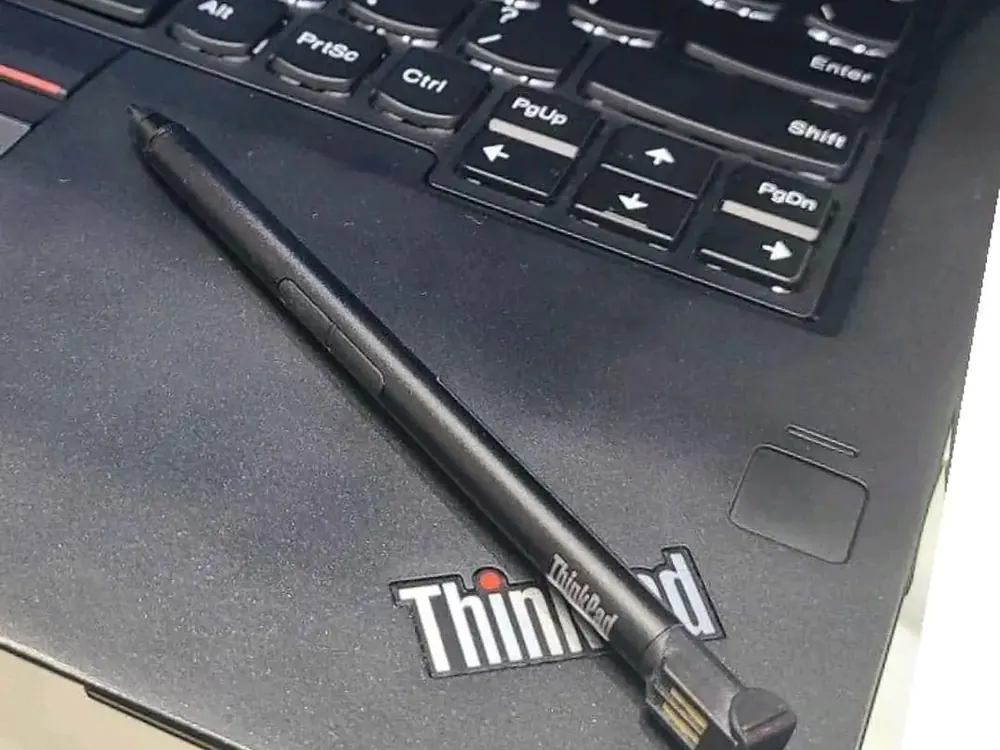 Lenovo ThinkPad laptop with its active stylus pen